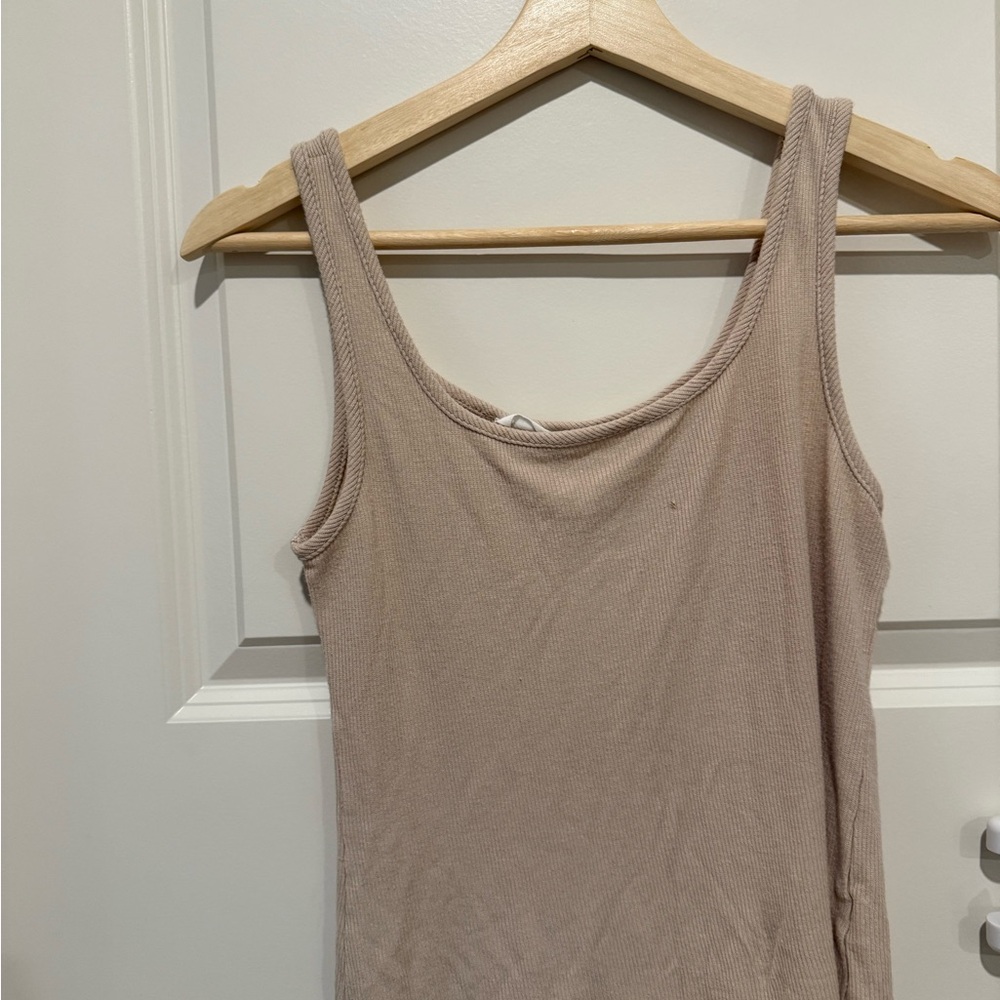 Carly Jean Los Angeles Taupe Tank Top